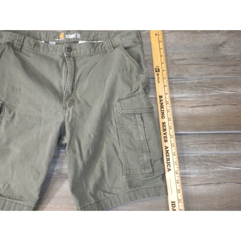 Carhartt Rigby Cargo Shorts Mens 40 Green Rugged Flex Relaxed Workwear Gorpcore - Picture 9 of 9